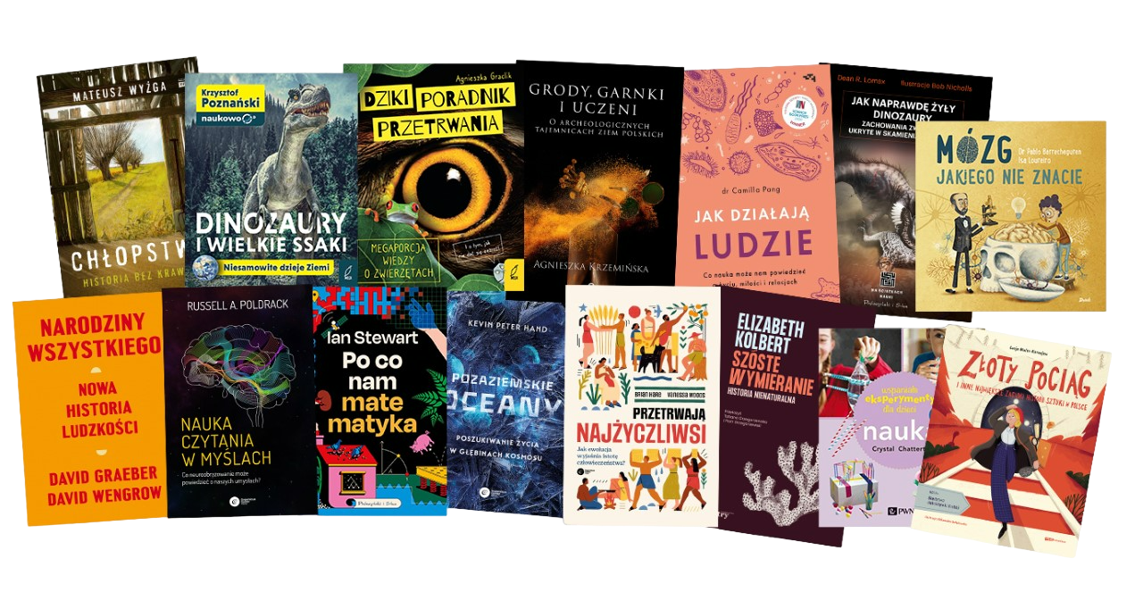 Okładki książek nominowanych w konkursie Mądra Książka Roku 2022